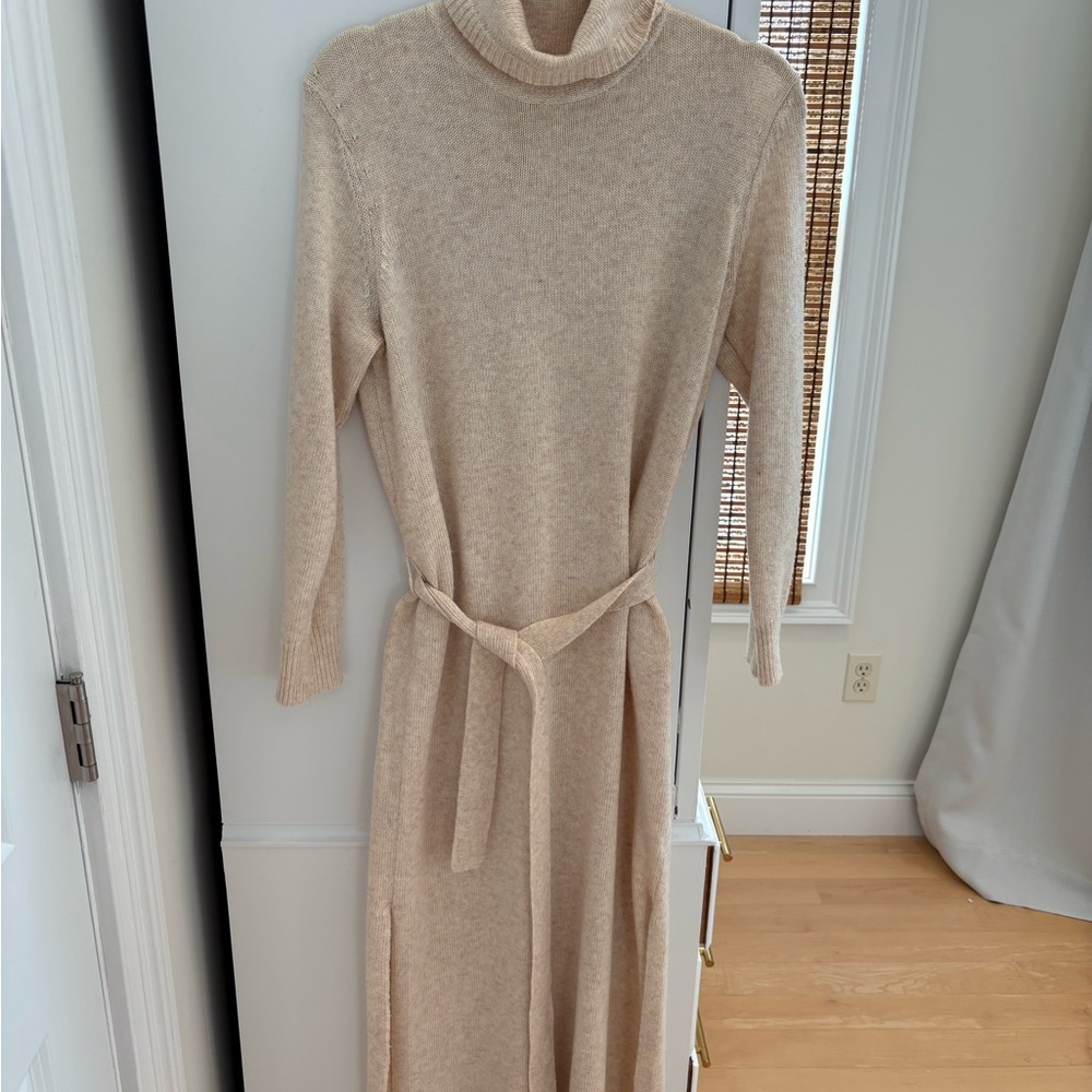 Splendid Cream Turtleneck Dress